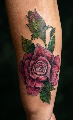 Depois de cobertura de tatuagem antiga realizada por especialista em Cover Up no Eldorado.